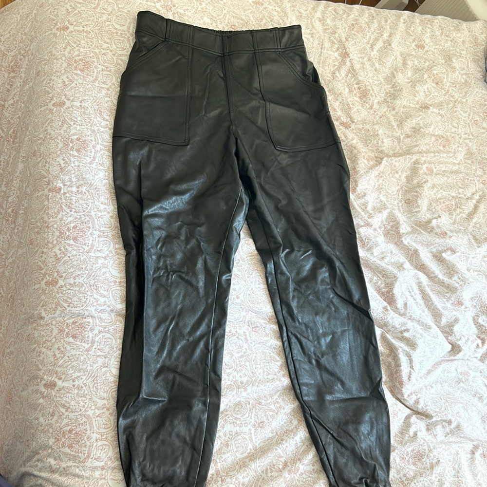 Spanx leather joggers